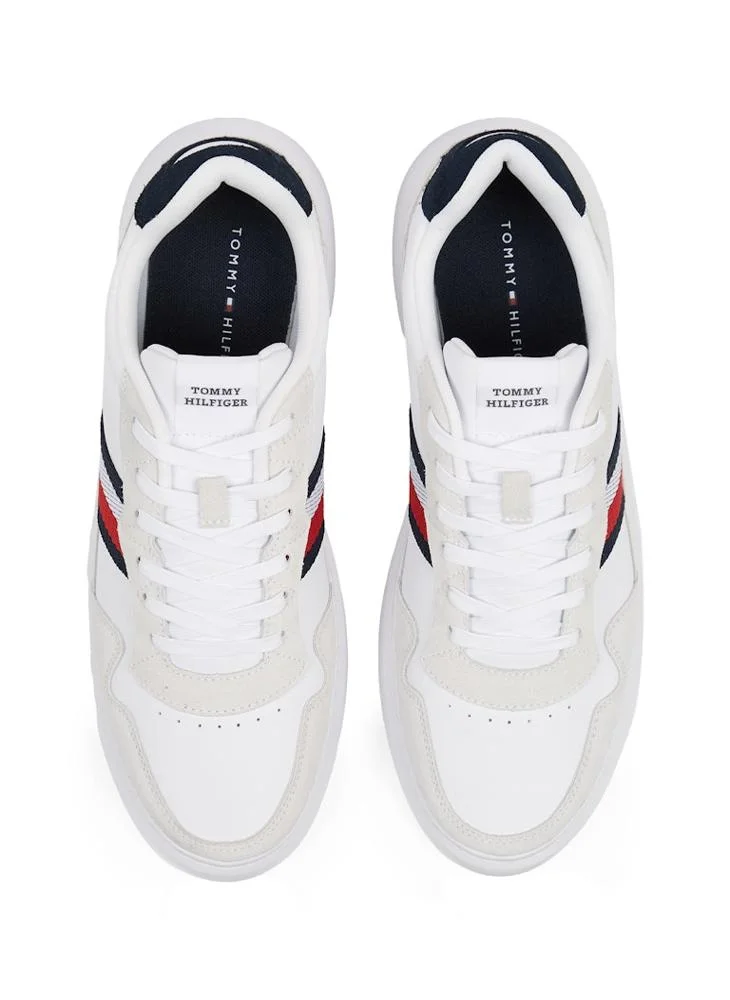 TOMMY HILFIGER Lace Up Low Top Leather Sneakers