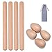 TDOCK 8 Pcs Musical Percussion Instrument Set includes 4 Pcs 8 Inch Rhythm Sticks Wood Claves and 4 Pcs Wood Egg Shakers - Image 2