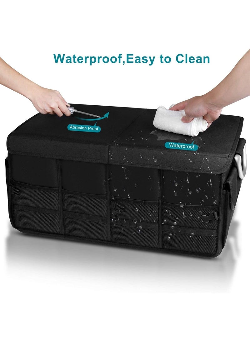 car trunk organizer, foldable storage box, car storage, SUV organizer, car accessories, waterproof car organizer, car bag, car cleaning box, cargo storage, car tools box, Saudi car accessories - Image 4