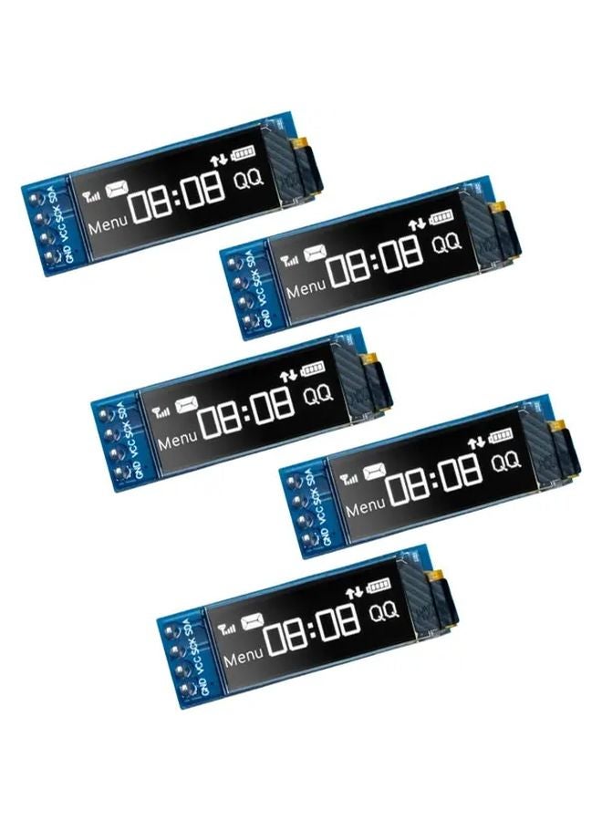 5pcs White 0.91 Inch I2C IIC OLED Display Module Screen DC 3.3V 5V Compatible with Arduino Raspberry PI - Image 2