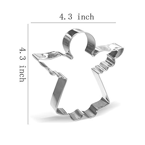 Keewah 4.3 Inch Angel Cookie Cutter - Stainless Steel - Image 2