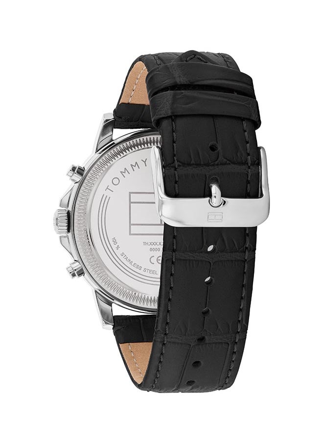 TOMMY HILFIGER - Men's Analog Round Shape Leather Wrist Watch 1710605 - 44 Mm - Image 1