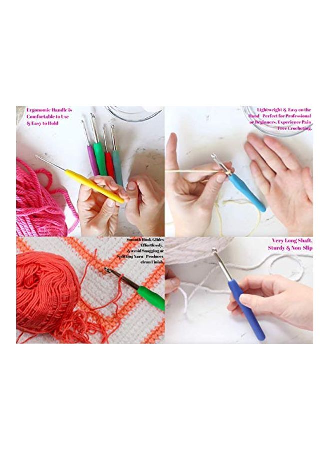 NIBEMINENT 12-Piece Crochet Hook Set Multicolour - Image 3