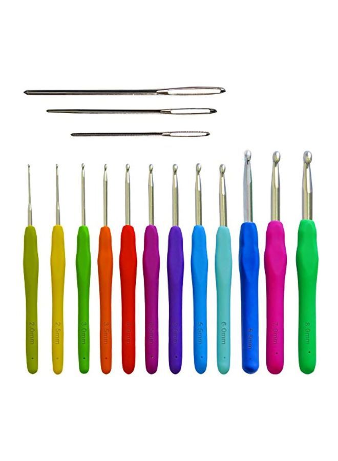 NIBEMINENT 12-Piece Crochet Hook Set Multicolour - Image 1