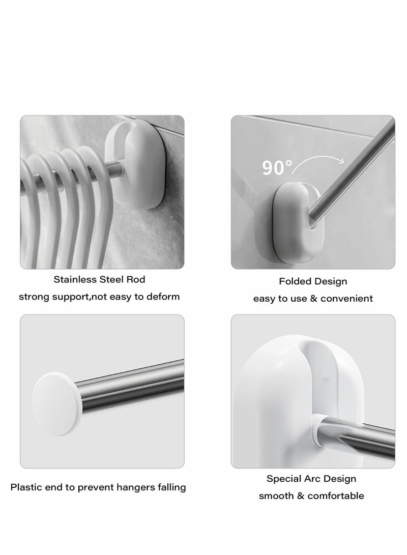 Y&D Hanger Stacker Clothes Hangers Storage Holder Set, 2PCS 304 Stainless Steel Organizer Stacker, Space Saving Caddy Stand for Closet Laundry Room - Image 2