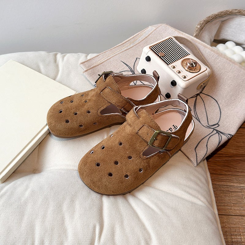 Girls' Leather Shoes 2025 Spring New Little Girls Princess Shoes Soft Sole Children'S Shoes Single Shoes Breathable Baby Birkenstock Shoes - Image 4