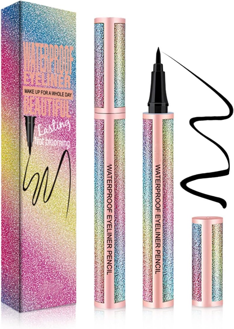 Waterproof Liquid Eyeliner Black Waterproof Eye LinersSweatproof and Smudgeproof Quick Dry Vivid Eye Long Lasting Pen Pencil