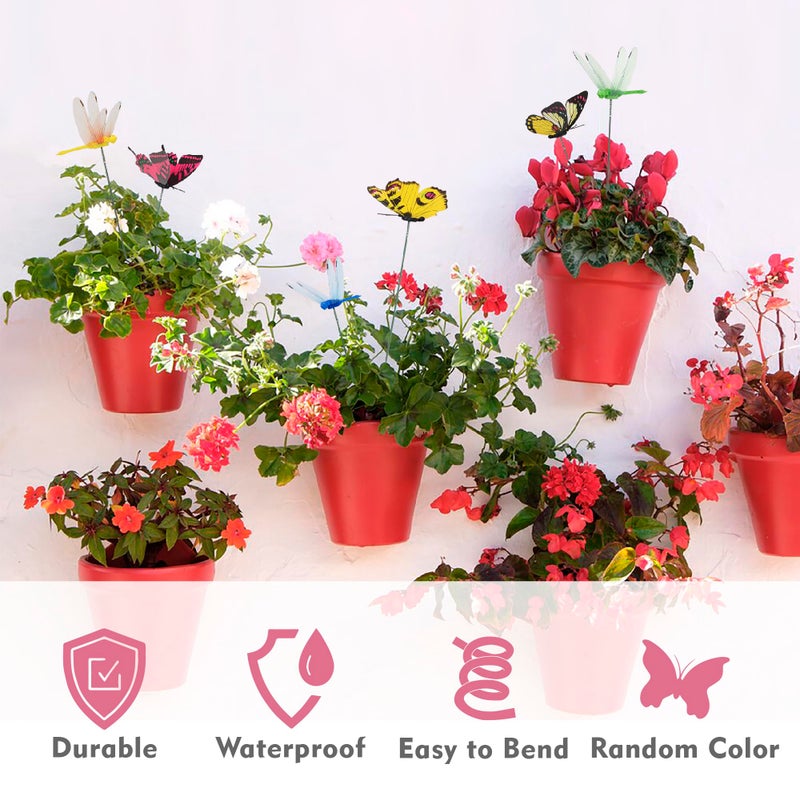 CAMATET 80 Pcs Decorative Butterfly Garden Stakes, 11.4 inch Waterproof Butterfly Picks for Flower Bouquet Arrangements, Colorful Plant Stick Kit Decorations for Patio Yard Pot (Multicolor) - Image 4