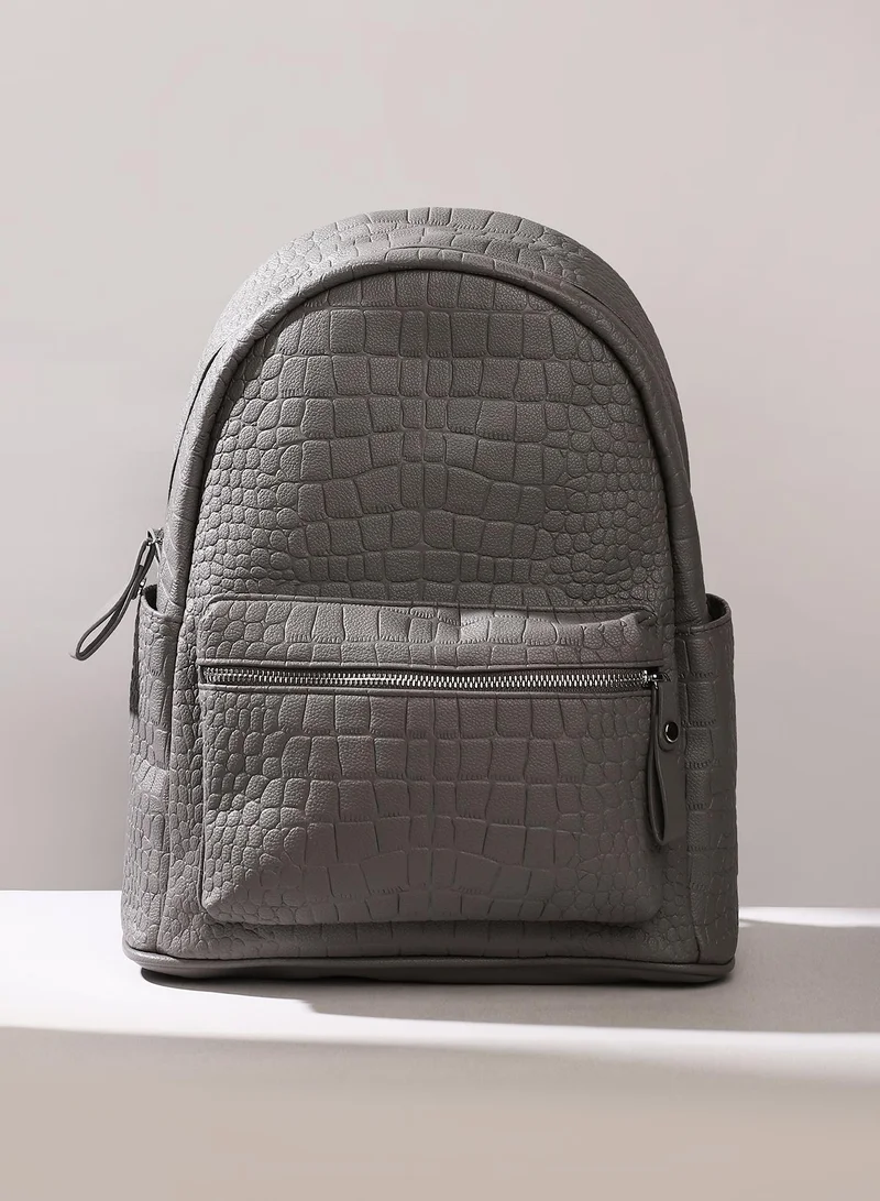 Haute Sauce Alligator Embossed Backpack