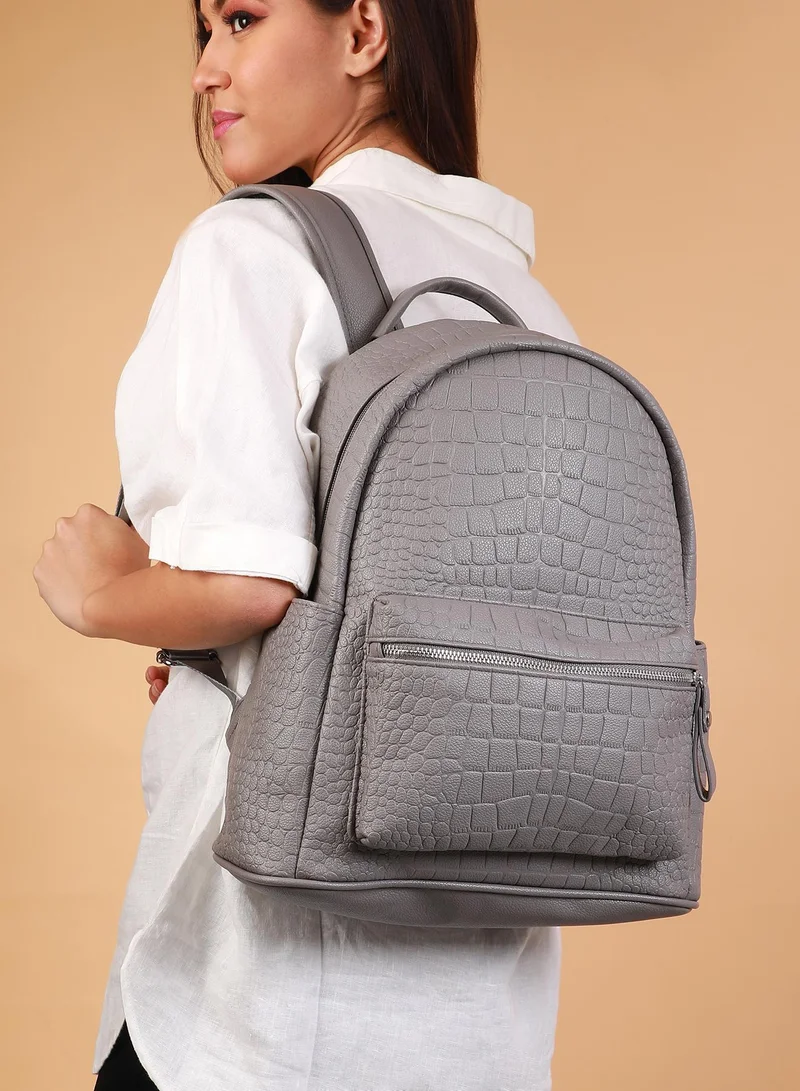 Haute Sauce Alligator Embossed Backpack