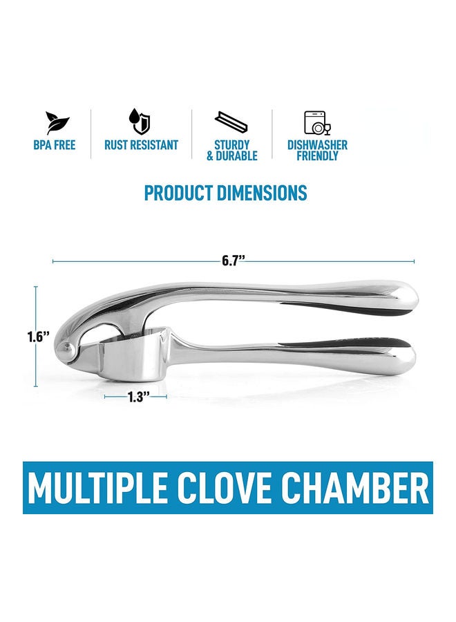 Aknur Garlic Press Silver - Image 2