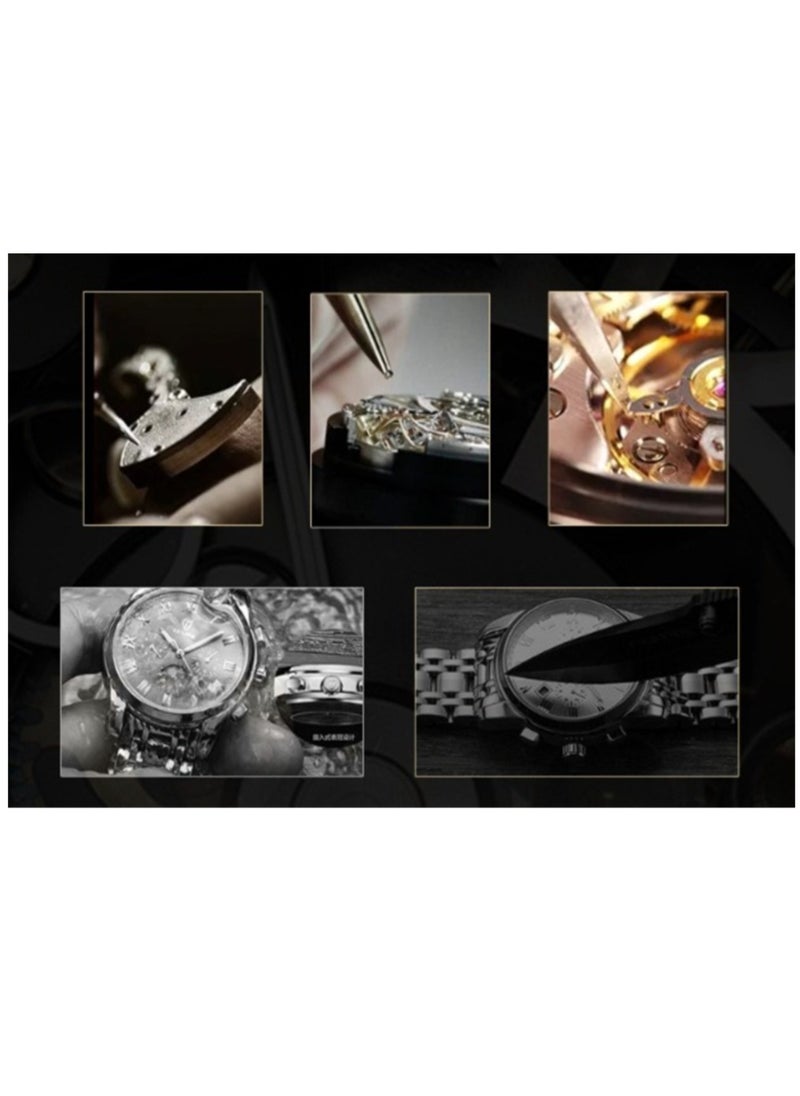 Tevise Men's Big Dial Auto Mechanical Stainless Steel Tourbillon Luxury Designer Watch  - Image 2