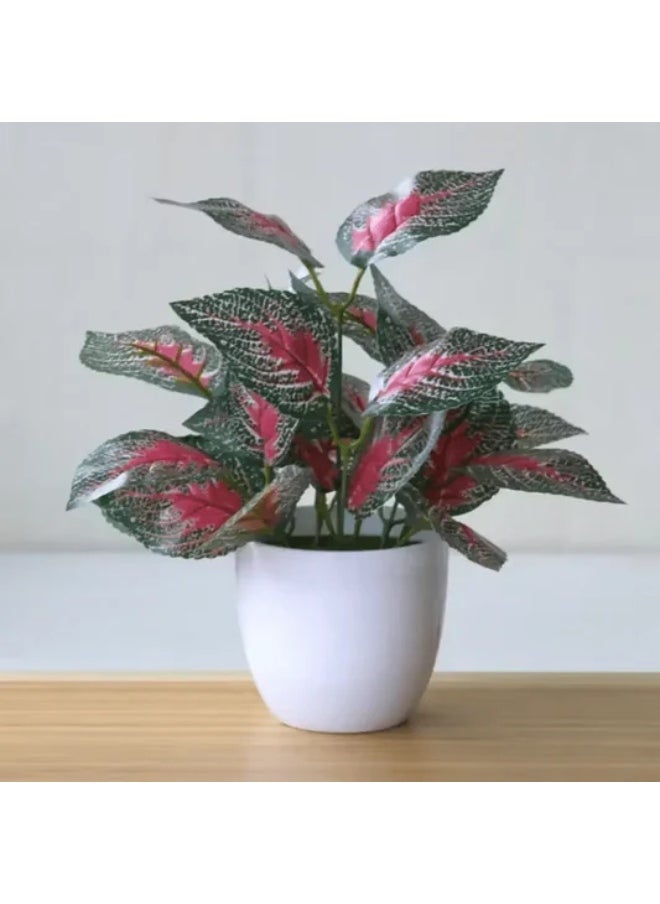 E.V.A Artificial Red Perilla Plant Pot 