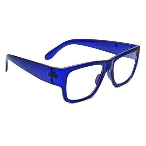 Peter Jones Blue Thick Frame Unisex Blue Light Blocking Computer Glasses (5487BL) - Image 2