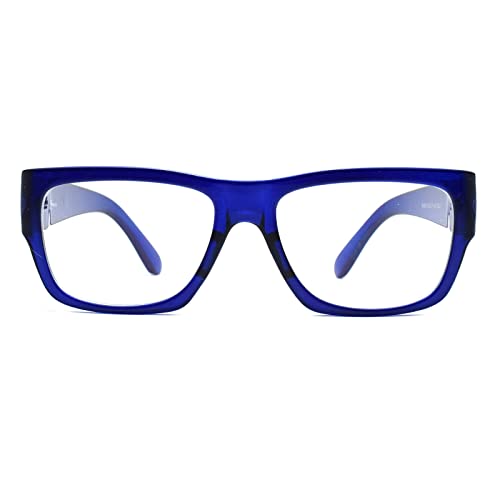 Peter Jones Blue Thick Frame Unisex Blue Light Blocking Computer Glasses (5487BL) - Image 4