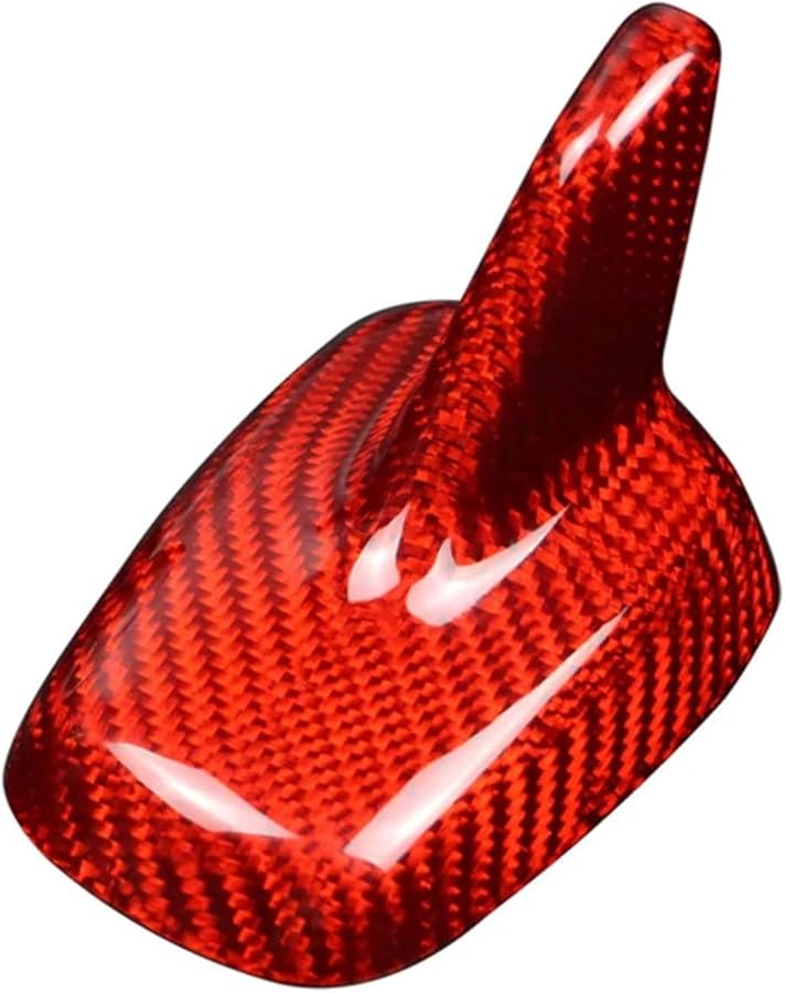 Red Carbon Fiber Roof Shark Fin Antenna Cover Compatible For VW Golf Sports 2016 2021 - Image 2