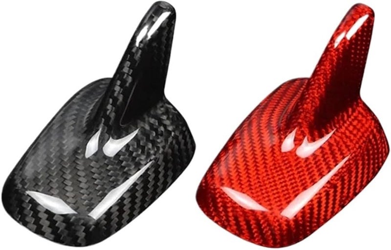 Red Carbon Fiber Roof Shark Fin Antenna Cover Compatible For VW Golf Sports 2016 2021 - Image 3