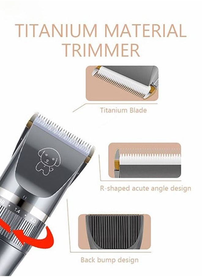 XiuWoo Pet Grooming Kit Low Noise Pet Hair Trimming Tool for Dogs and Cats Multifunction Rechargeable Shaver with Replace Heads Nail Clippers, Files, Scissors, Comb  - Image 3