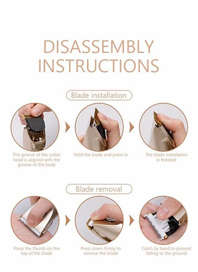 XiuWoo Pet Grooming Kit Low Noise Pet Hair Trimming Tool for Dogs and Cats Multifunction Rechargeable Shaver with Replace Heads Nail Clippers, Files, Scissors, Comb  - Image 4