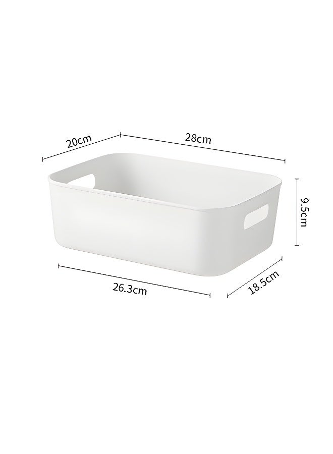 AL RAID 4 Pack - White Box Pantry Cupboard Storage Organizer Basket Bin (Samll) - Image 2