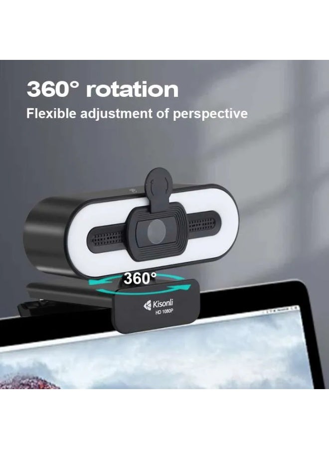 Kisonli Webcam D2 with Built-in Microphone 1080p - Image 2
