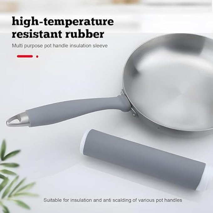 ريحني غطاء مقبض مقلاة سيليكون صغير باللون الرمادي - Image 4