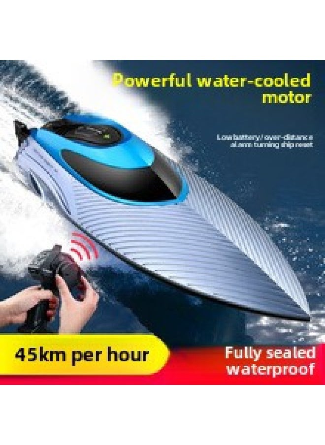 S3 Remote Control Boat High Horsepower Large Remote Control High Speed Boat Speedboat Children's Water Toy Charging Boat Model Cross Border-Color:S3-extra Large Water Cooled 45 Speed ​​-Specification:Three-power Package-two Spare Batteries  - Image 2
