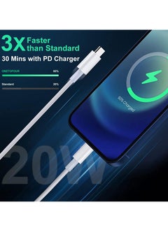 Shopy-Basket USB-C To Lightning Cable White For iPhone, iPad, or iPod, 1 Meter  - Image 5