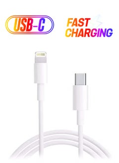 USB-C To Lightning Cable White For iPhone, iPad, or iPod, 1 Meter