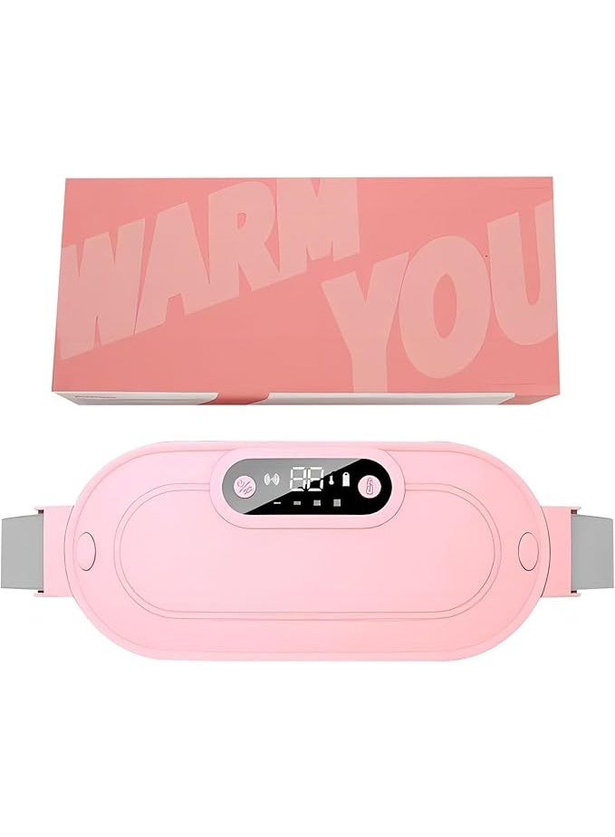Portable Menstrual Heating Pad – 3 Heat Levels & 4 Massage Modes for Period Cramps, Back & Belly Pain Relief - Image 1
