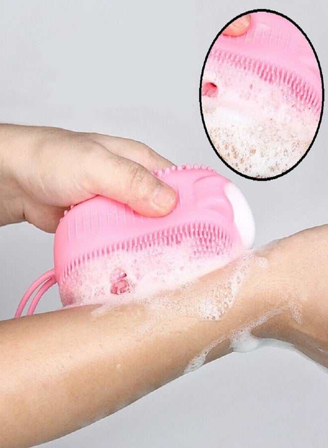 N M Z Silicone Bubble Bath brush Silicone Bath Body Brush,Ultra-Soft Scrubber Unisex(MultiColour) (1 pc) - Image 5