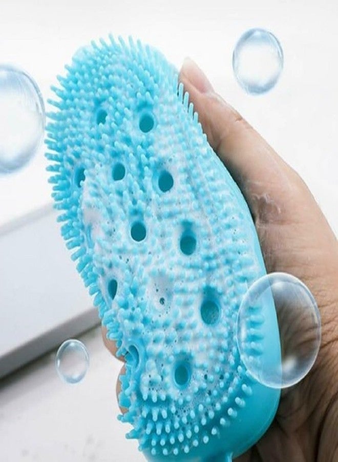 N M Z Silicone Bubble Bath brush Silicone Bath Body Brush,Ultra-Soft Scrubber Unisex(MultiColour) (1 pc) - Image 3