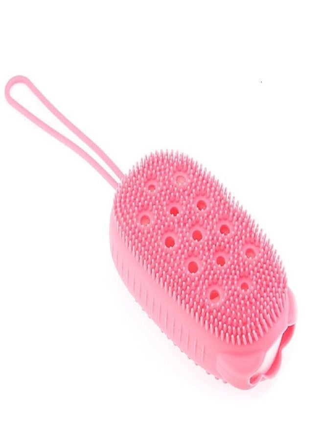 N M Z Silicone Bubble Bath brush Silicone Bath Body Brush,Ultra-Soft Scrubber Unisex(MultiColour) (1 pc) - Image 1