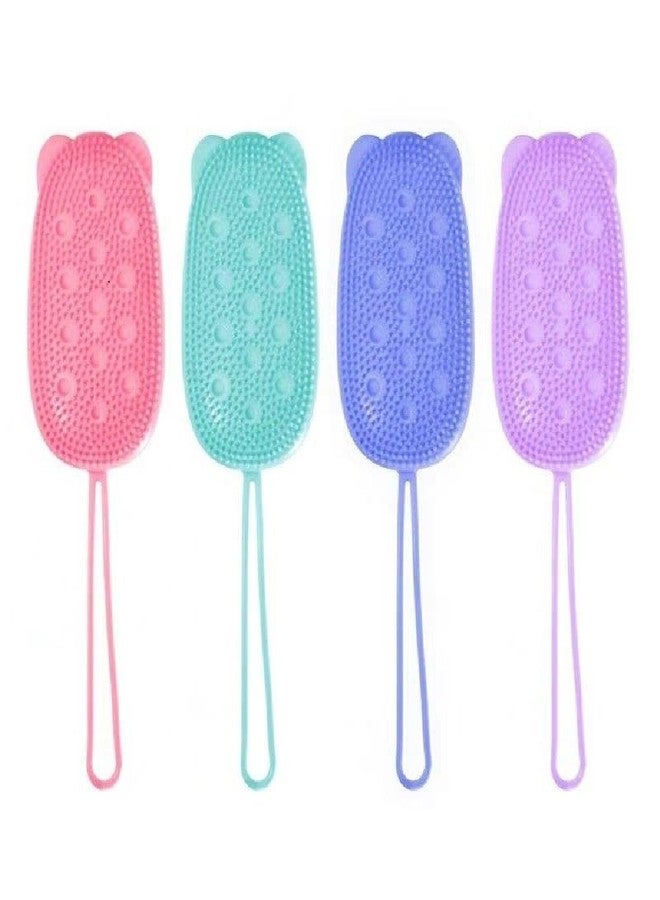 N M Z Silicone Bubble Bath brush Silicone Bath Body Brush,Ultra-Soft Scrubber Unisex(MultiColour) (1 pc) - Image 4