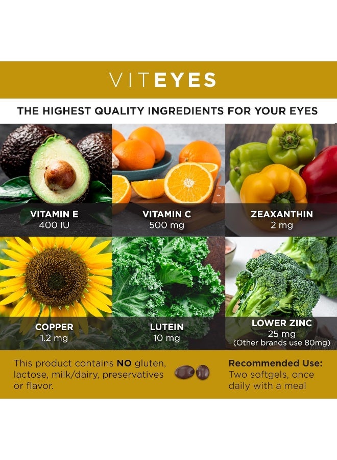 Viteyes AREDS 2 Eye Health Supplement Softgels for Adults - Image 3
