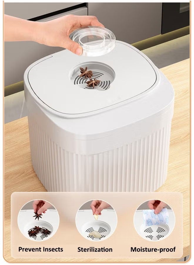 Rice Bucket Storage Container for Cereal Rice Storage Container with Measuring Cup Household Rice Bucket Rice Holder Bin for Flour, Sugar, Oatmeal, Kitchen Pantry Organization and Storage（5KG/10KG）  - Image 4