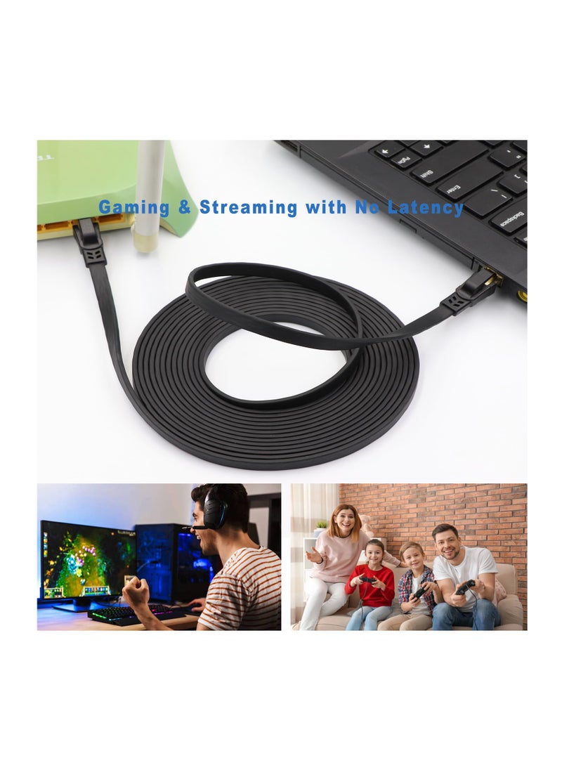 5m CAT8 Ethernet Cable, High Speed Heavy Duty Cat8 LAN Network Cable 40Gbps, 2000Mhz with Gold Plated RJ45 Connector for Modem, Router, Switch, Gaming - Black - pzsku/Z063A54D9E92C83177AF1Z/45/_/1714479255/6a96465b-d79b-4de7-a54f-fa50cb1b2405