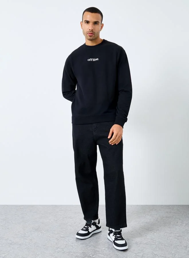 Styli Eco-Earth Relaxed Fit Slogan Print Sweatshirt