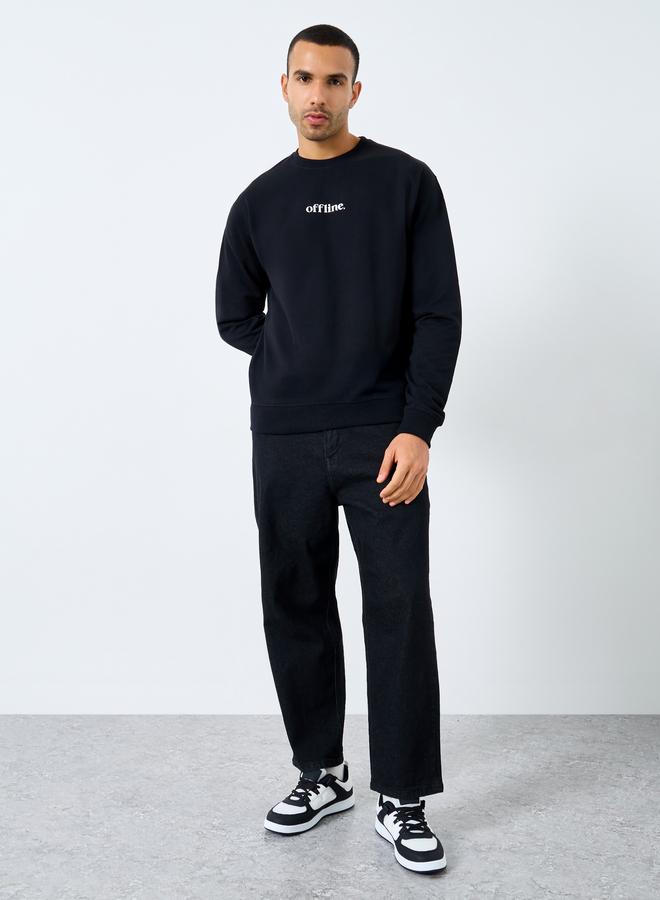 Styli Eco-Earth Relaxed Fit Slogan Print Sweatshirt - Image 2