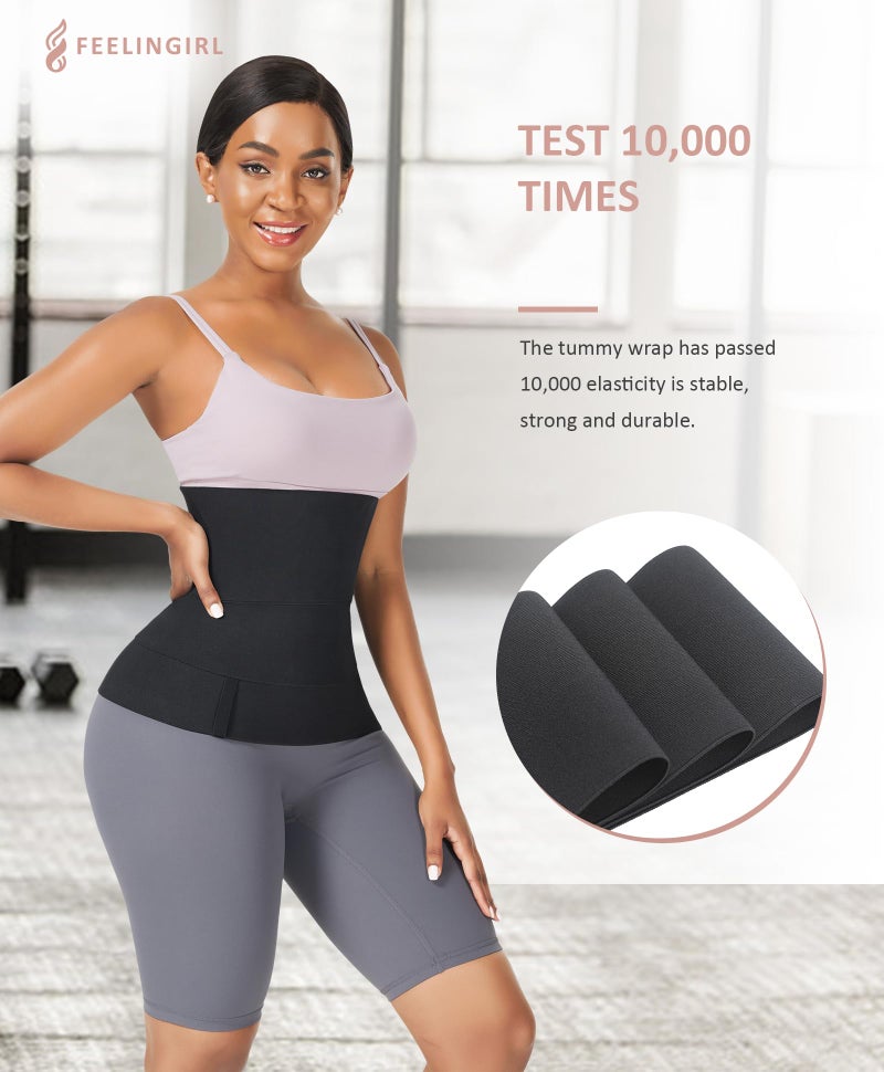 FeelinGirl Waist Trainer for Women Bandage Wrap Sauna Belt Long Torso Tummy Wraps Belly Body Shaper Waist Trimmer Belt - Image 5