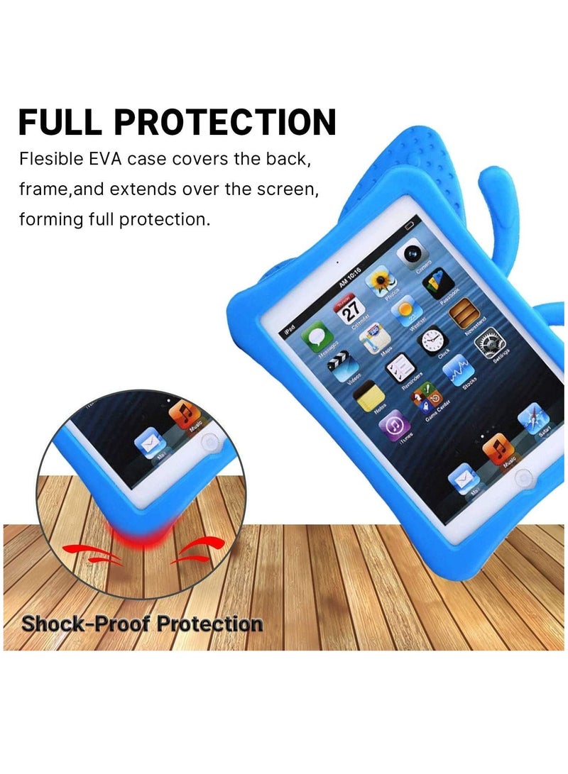 ELTRAZONE iPad Case for Kids, iPad 9.7 inch Case, Light Weight Shockproof EVA Foam Protective Tablet Stand Cover Holder for Apple iPad Air/Air 2 iPad 9.7 2017/2018 Cute Butterfly (BLUE) - Image 3