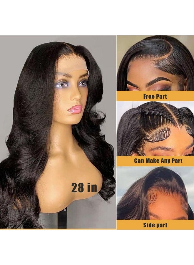 سينسايرويت شعر مستعار أمامي من الدانتيل من SENSAIRUITE بشعر بشري مموج عريض من الدانتيل بكثافة 180 درجة، شعر بشري 13 × 4، شعر مستعار أمامي من الدانتيل مسبق النتف مع شعر صغير 20 بوصة، لون طبيعي - Image 2