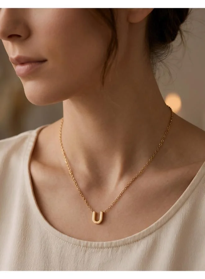 Rovaux  Initial U Pendant Necklace for Women | Best Price UAE