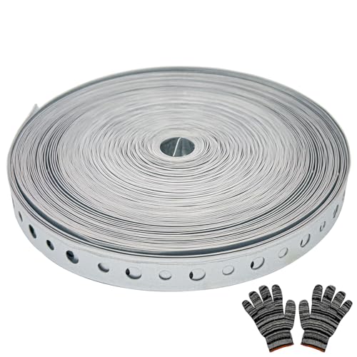 AxiSculpt Galvanized Metal Pipe Strap 3/4-Inch x 100-Feet 24-Gauge for Pipe Support Hanging and Flexible Trimming with Holes - Image 1