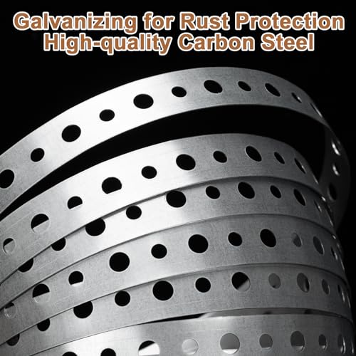 AxiSculpt Galvanized Metal Pipe Strap 3/4-Inch x 100-Feet 24-Gauge for Pipe Support Hanging and Flexible Trimming with Holes - Image 5