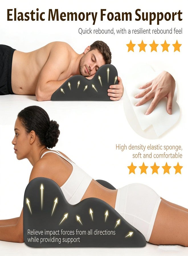 Xdalula Ergonomic Pillow - Reading Pillow 27 Degree Memory Foam Wedge Pillow for Acid Reflux Relief, Contour Pillow Bed Wedge Pillow for Sleeping, Enhanced Comfort & Pressure Relief - Image 5