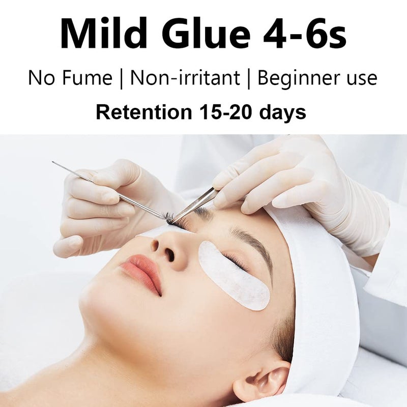 NAGARAKU Premium Mild Eyelash Extension Sensitive Glue 5ml/Odorless Non-irritant/4s Drying/Retention 15-20 Days/Storage Time 12 Months Lashes Adhesive Glue Dark Black Professional Use Only - Image 3