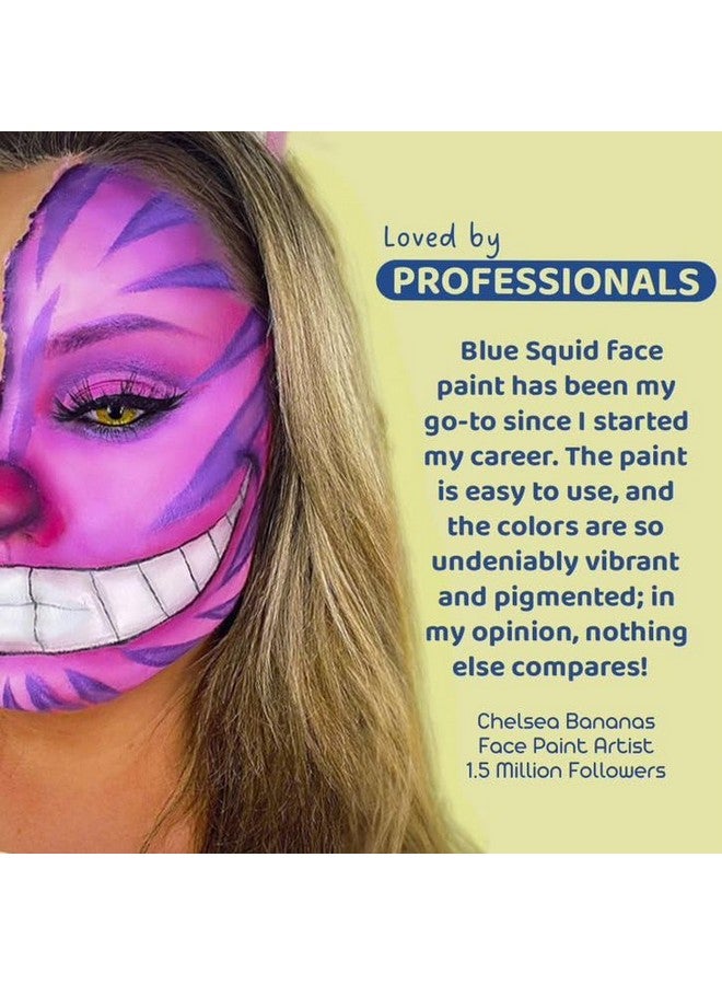 بلو سكويد طلاء وجه Blue Squid PRO - طلاء وجه احترافي للجسم على شكل كعكة واحدة قائم على الماء - مكياج SFX، طلاء وجه للأطفال والبالغين للأزياء التنكرية والهالوين والتنكر - أبيض كلاسيكي 30 جم / 1 أونصة - Image 5