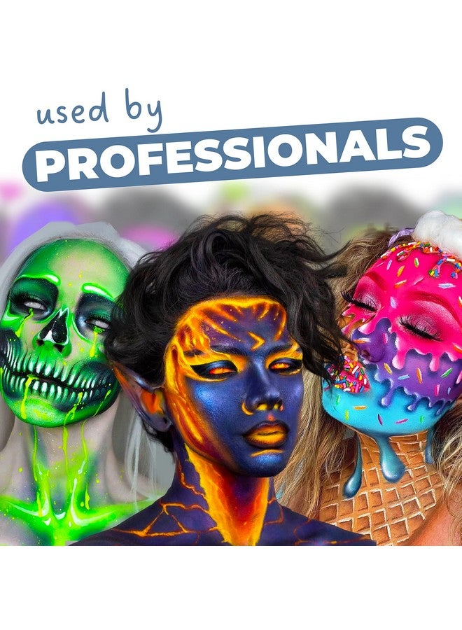 بلو سكويد طلاء وجه Blue Squid PRO - طلاء وجه احترافي للجسم على شكل كعكة واحدة قائم على الماء - مكياج SFX، طلاء وجه للأطفال والبالغين للأزياء التنكرية والهالوين والتنكر - أبيض كلاسيكي 30 جم / 1 أونصة - Image 3