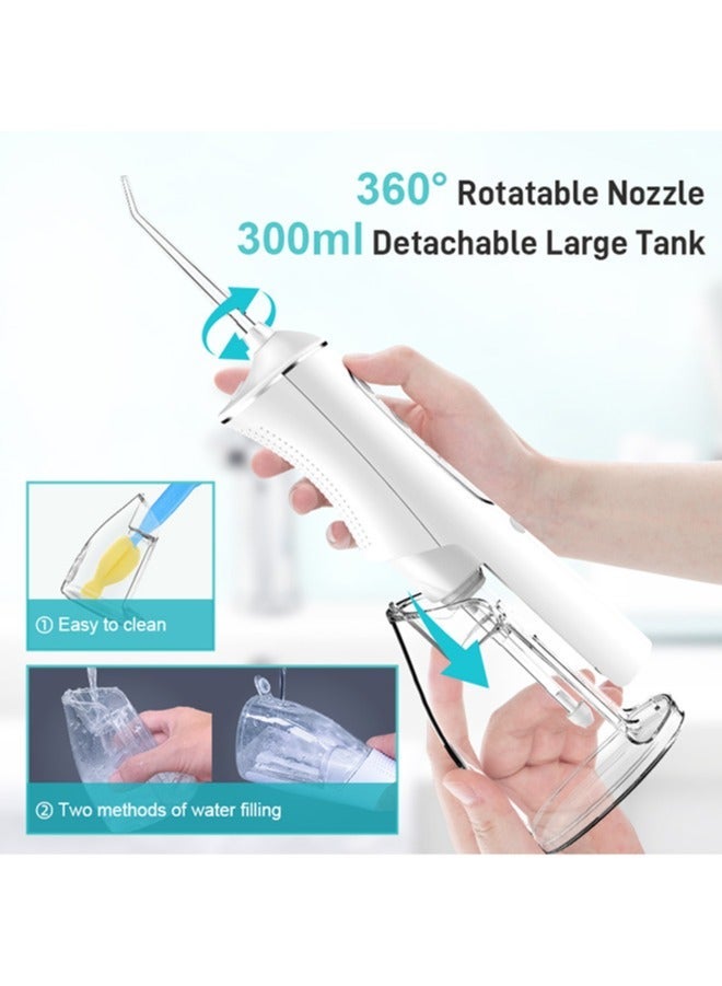 general Portable Dental Water Flosser for Teeth Cleaning, Oral Irrigator with 4 Modes, 5 Scalable Jet Nozzles, IPX7 Water Resistance, 300ML Capacity - Image 5